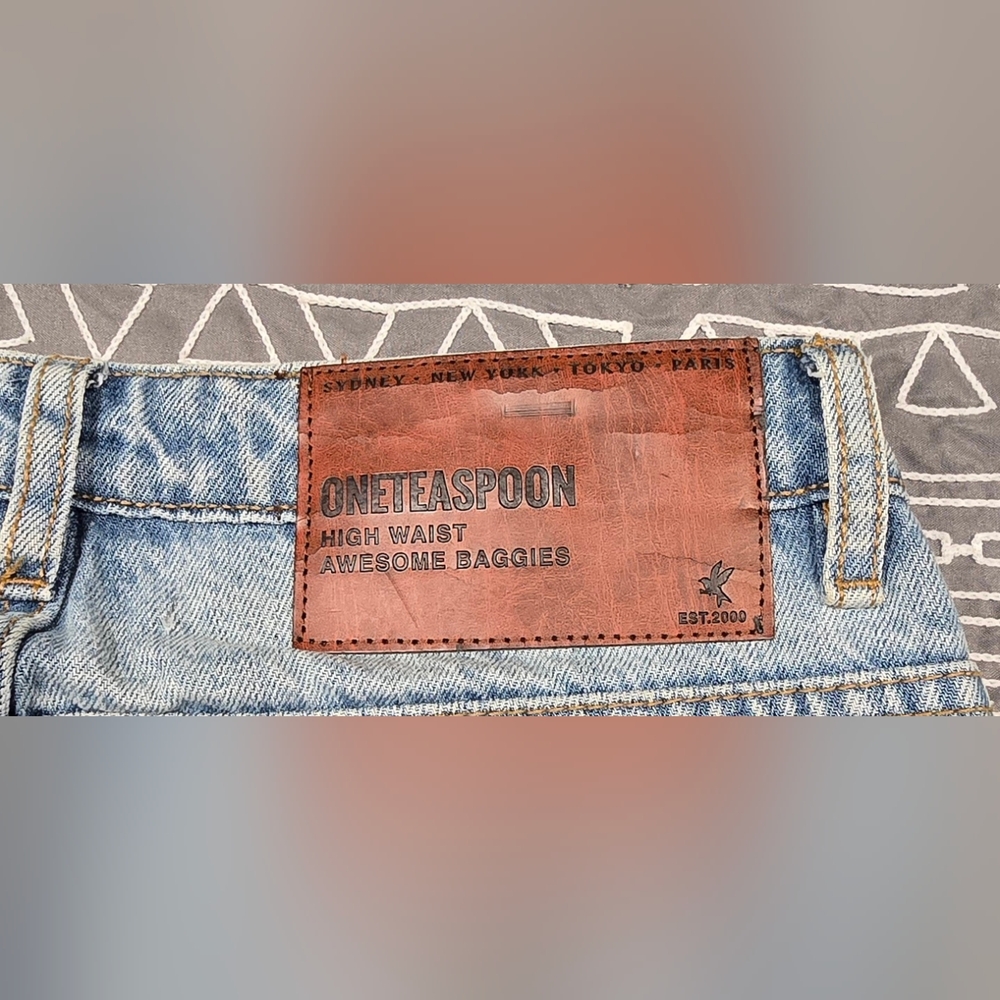 Oneteaspoon High Waisted Studded Awesome Baggies Jeans Size 26 - Picture 5 of 9